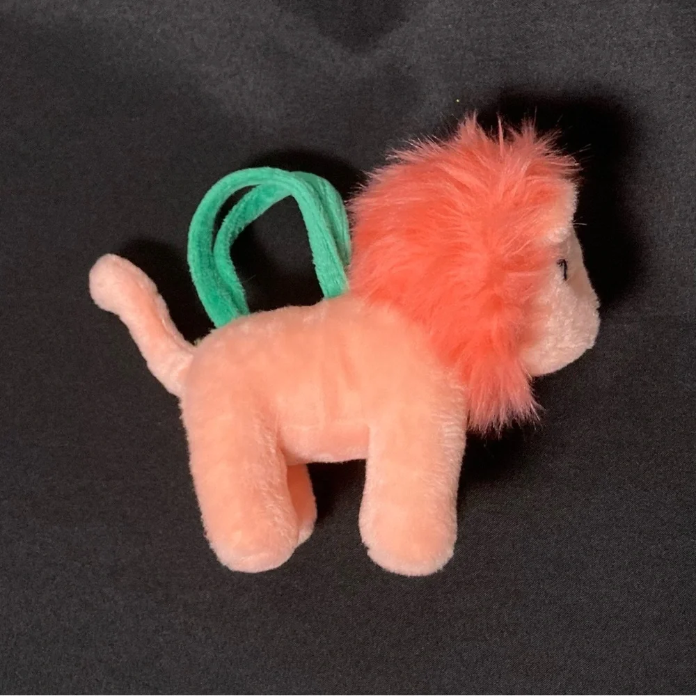 2016 Gymboree Mini Sunny Safari Pink Lion Plush Purse Hand Bag